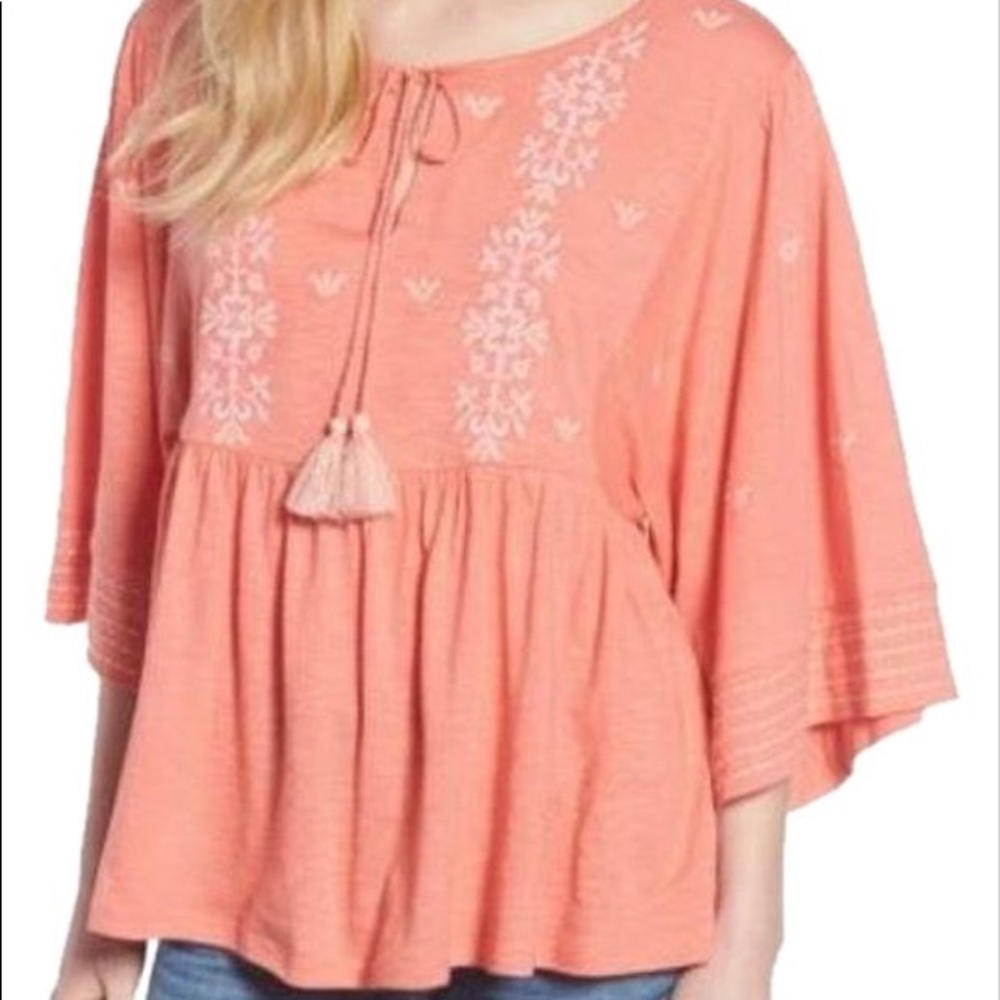 Caslon Embroidered Top
